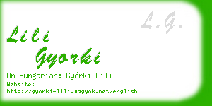 lili gyorki business card