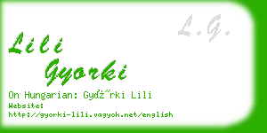 lili gyorki business card